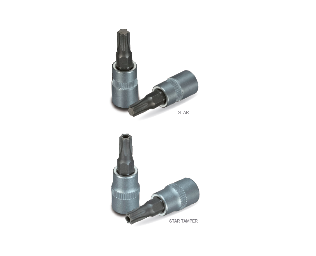 STAR AND STAR TAMPER BIT SOCKETS